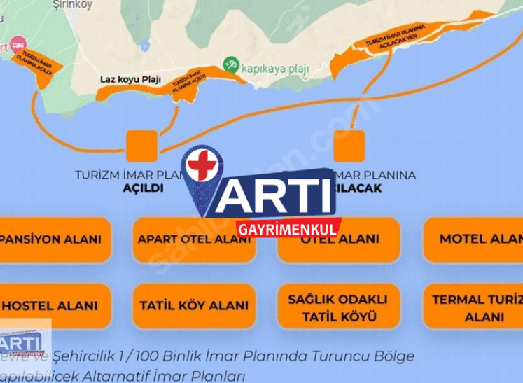 ARTI GAYRİMENKUL'DEN GÖKÇEADA TURİZM İMAR PLANINDA 478 M2 HİSSE